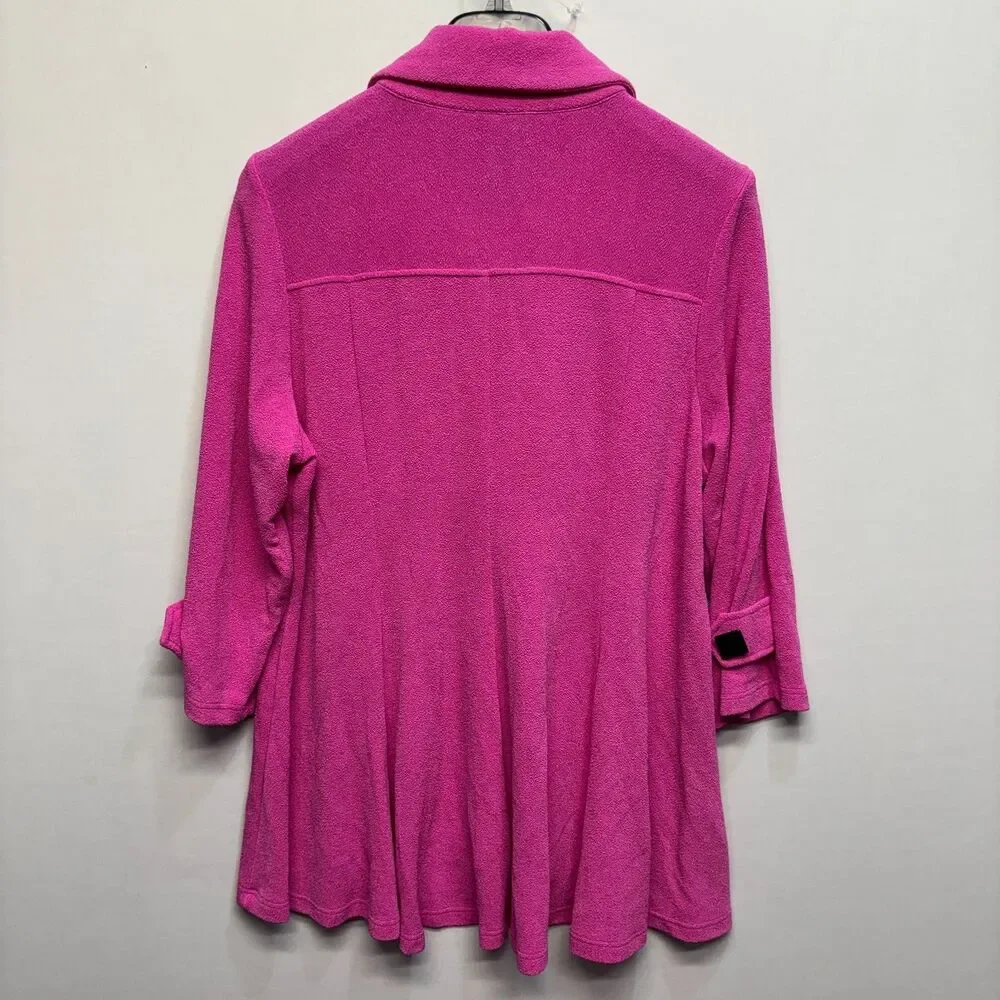 Ali Miles Women 3/4 Sleeve Blouse Top Shirt Size XL X-Large Pink D123 -22